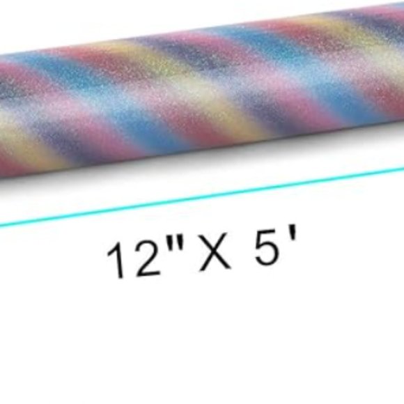Rainbow Glitter HTV Vinyl 12inx5ft - NWT - Picture 3 of 4